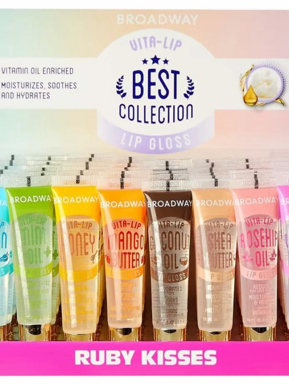 20 pack Broadway Vita-Lip Best Collection Lip Gloss — Assorted